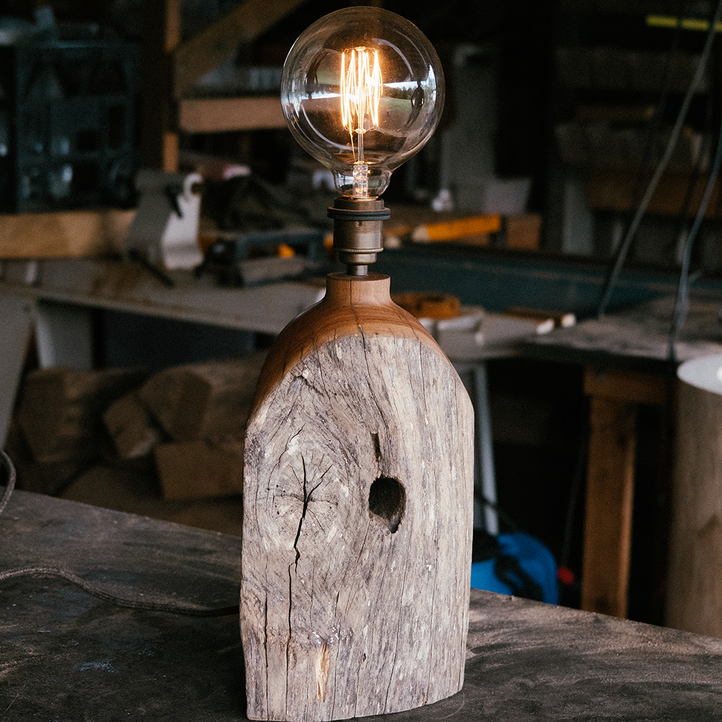 Timber Bedside Lamp - Talmyn Wood