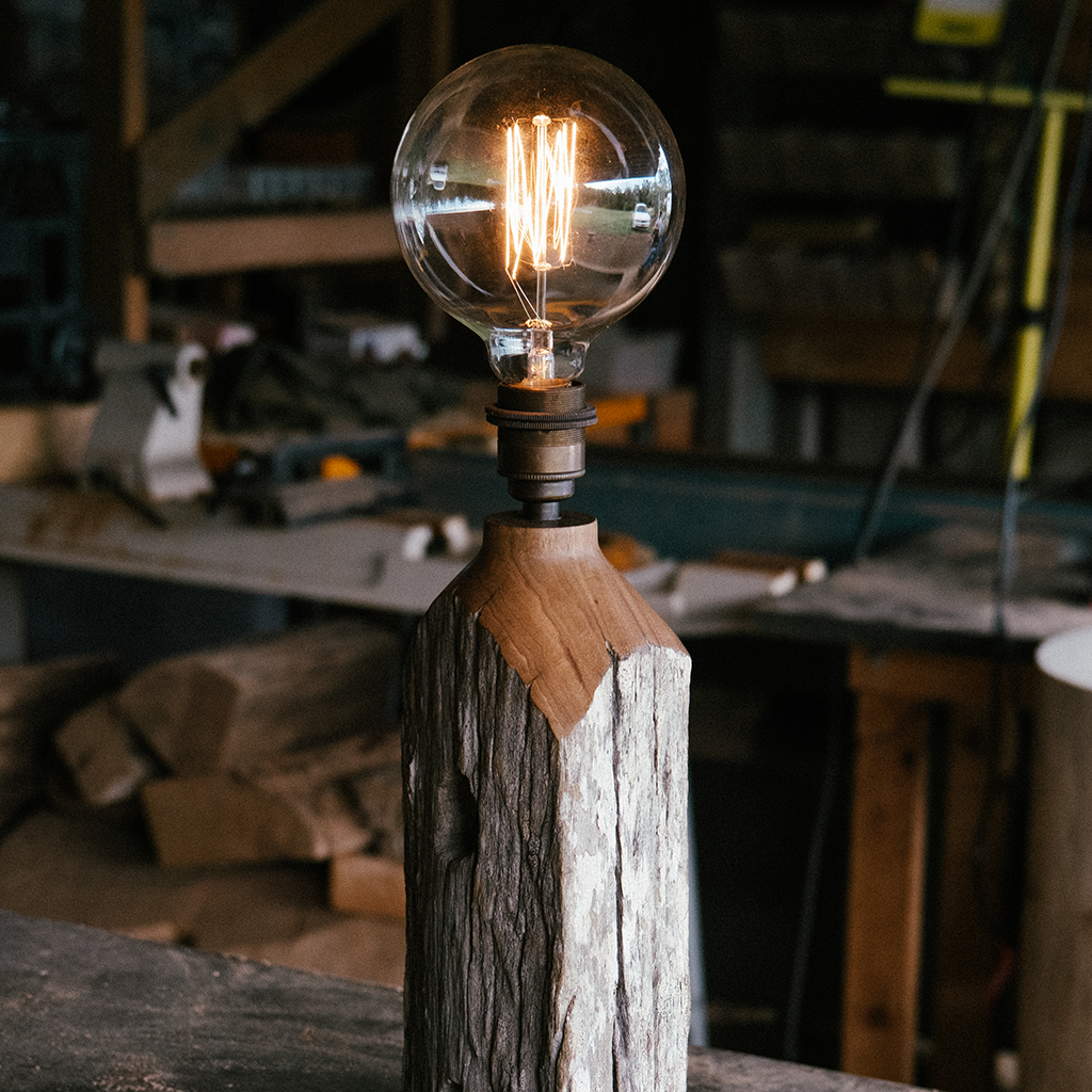 Timber Bedside Lamp - Talmyn Wood