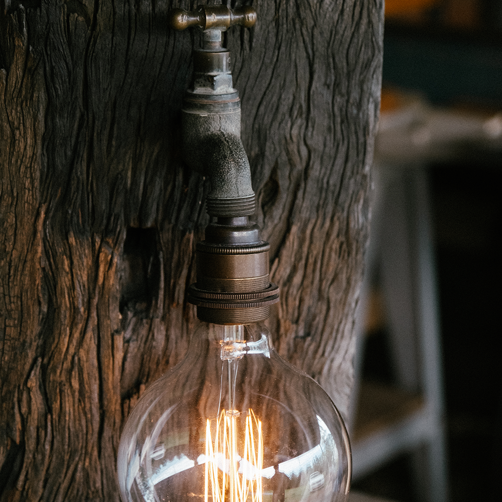 Timber Bedside Lamp - Talmyn Wood